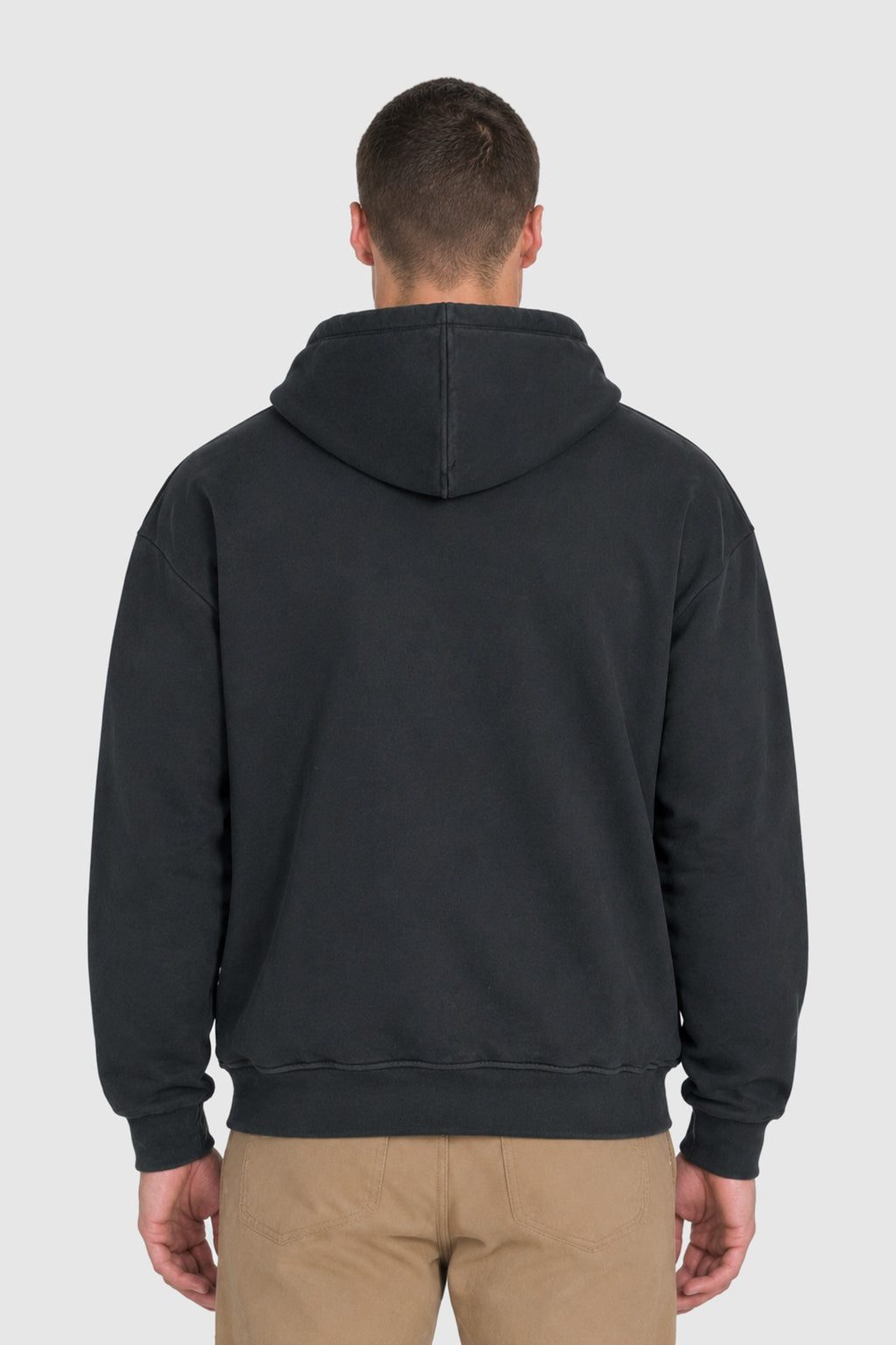 VOS embroidered zip hoodie – Black