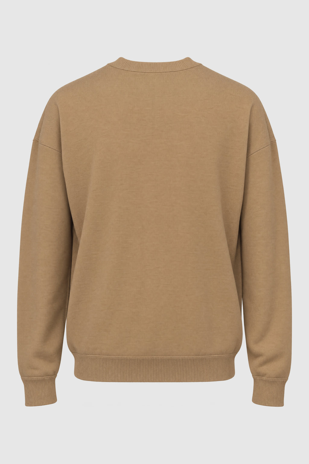 Maglione girocollo in cotone e lana – Beige – vista posteriore