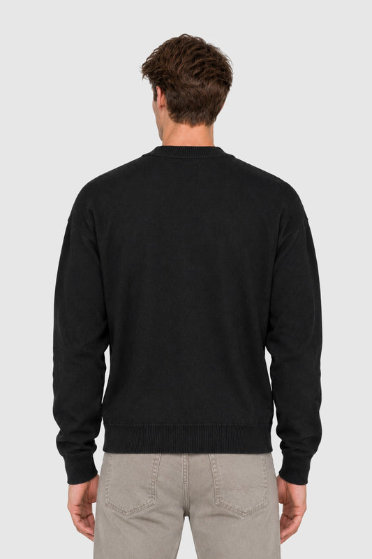 Cotton and wool cardigan – Black S | Vision of Super