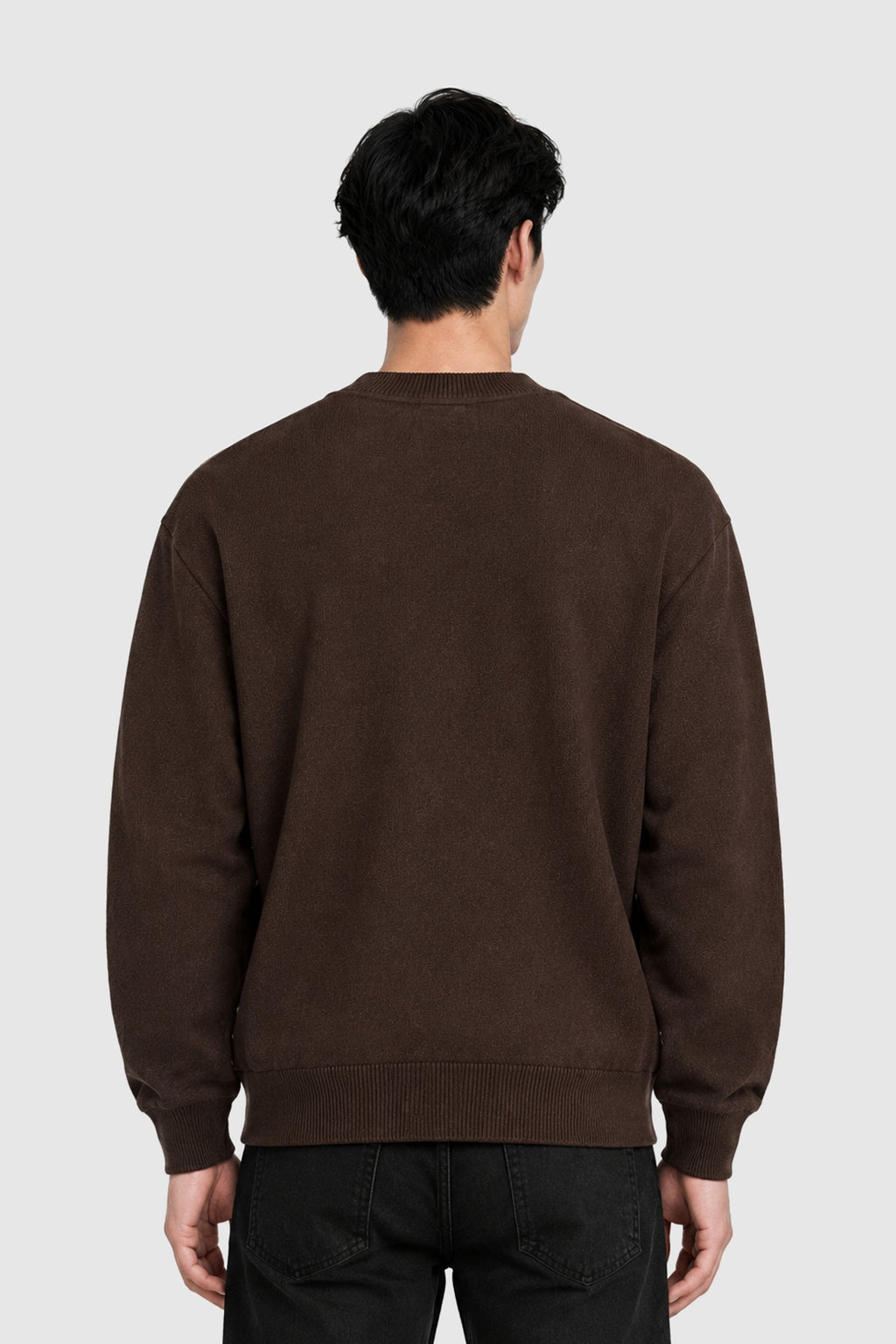 Cardigan in cotone e lana – Marrone