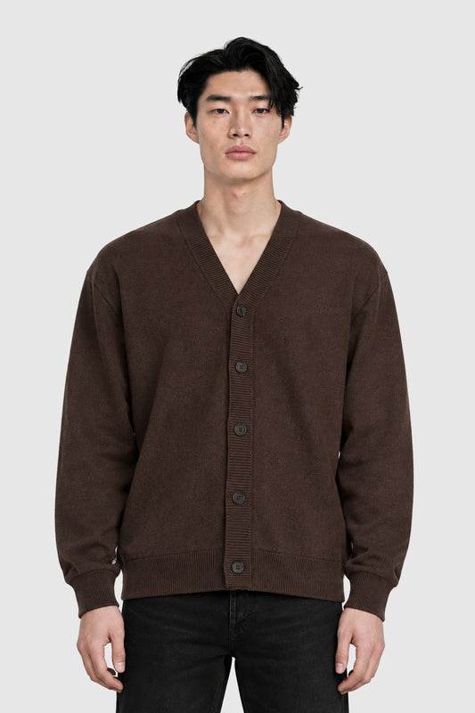 Cotton and wool cardigan – Brown S | Vision of Super