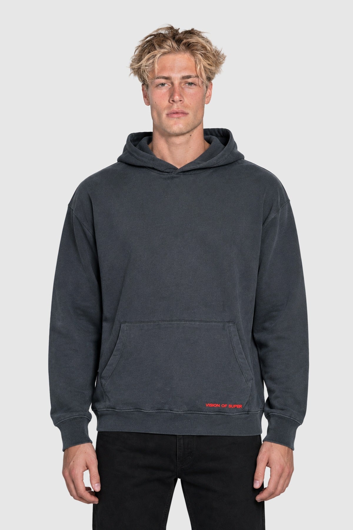 Hoodie with heart back print – Black BLACK/BLACK | Vision of Super