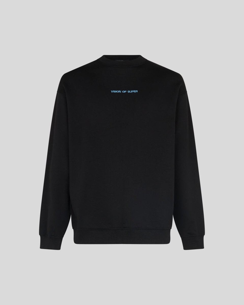 BLACK CREWNECK WITH BUTTERFLY GRAPHICS