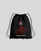 BLACK DRAWSTRING BACKPACK WITH RED BULL 64 BARS PRINT - Vision of Super