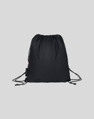 BLACK DRAWSTRING BACKPACK WITH TRIPLE FLAMES AND LOGO PRINT - Vision of Super