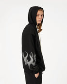 Black Hoodie with Grey Flames - Vision of Super