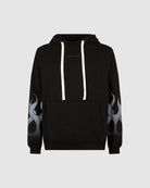 Black Hoodie with Grey Flames - Vision of Super