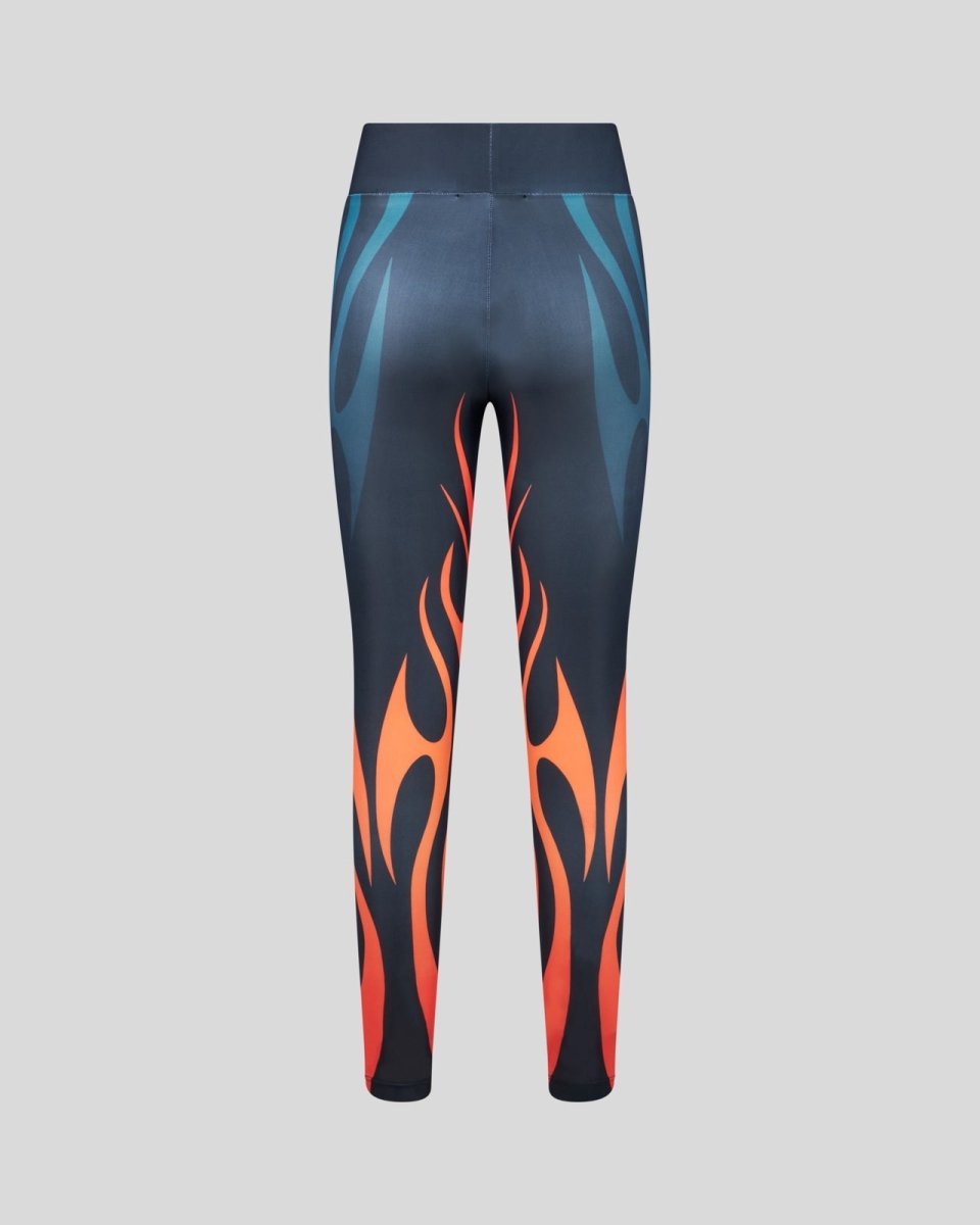 BLACK LEGGINGS WITH RED AND TIFFANY FLAMES - Vision of Super