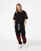 Black Pants with Red Flames - Vision of Super