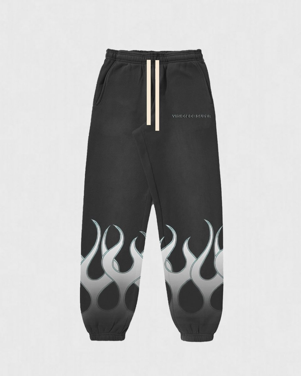 Black Pants with White Flames - Vision of Super