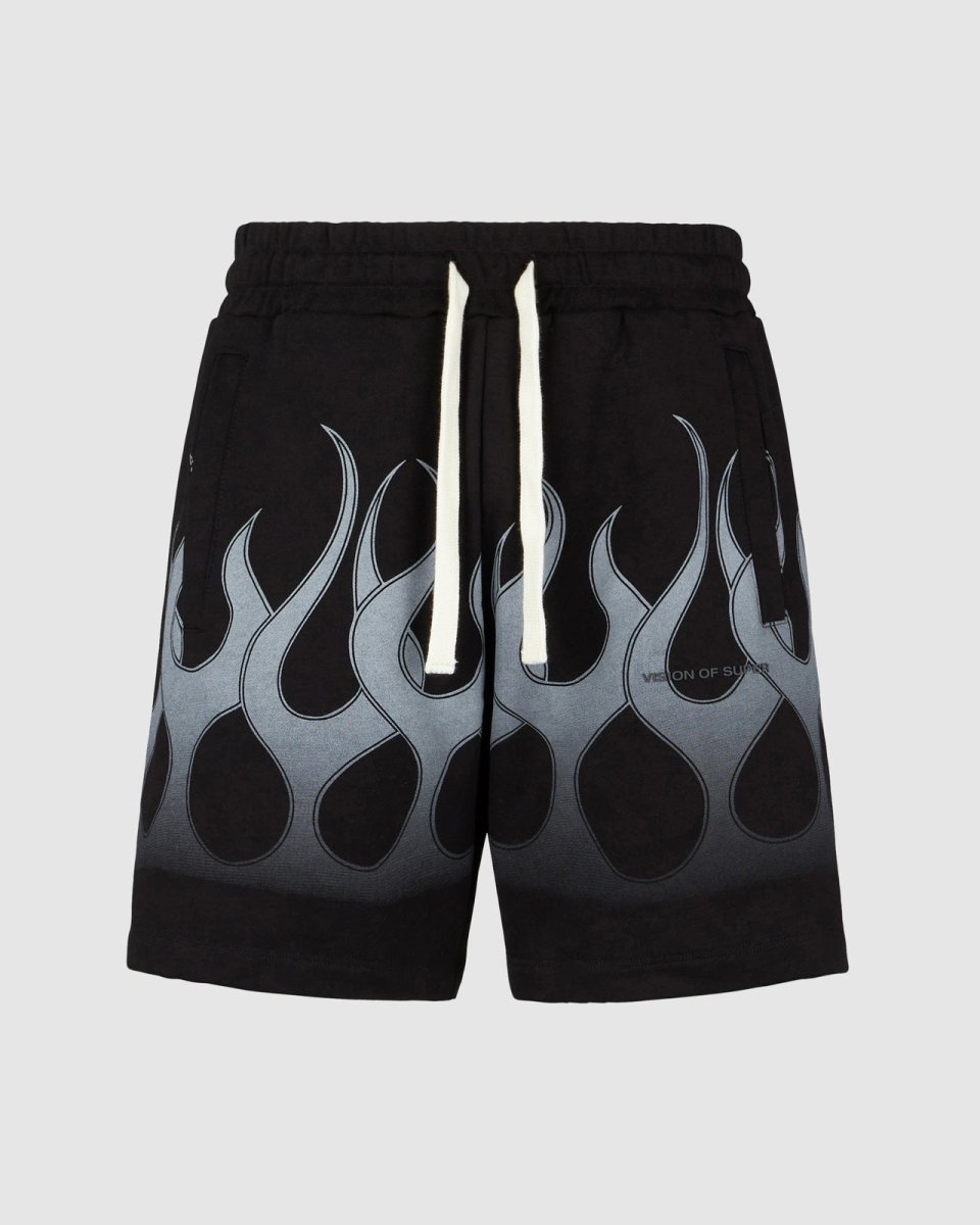 Black Shorts with Grey Flames - Vision of Super