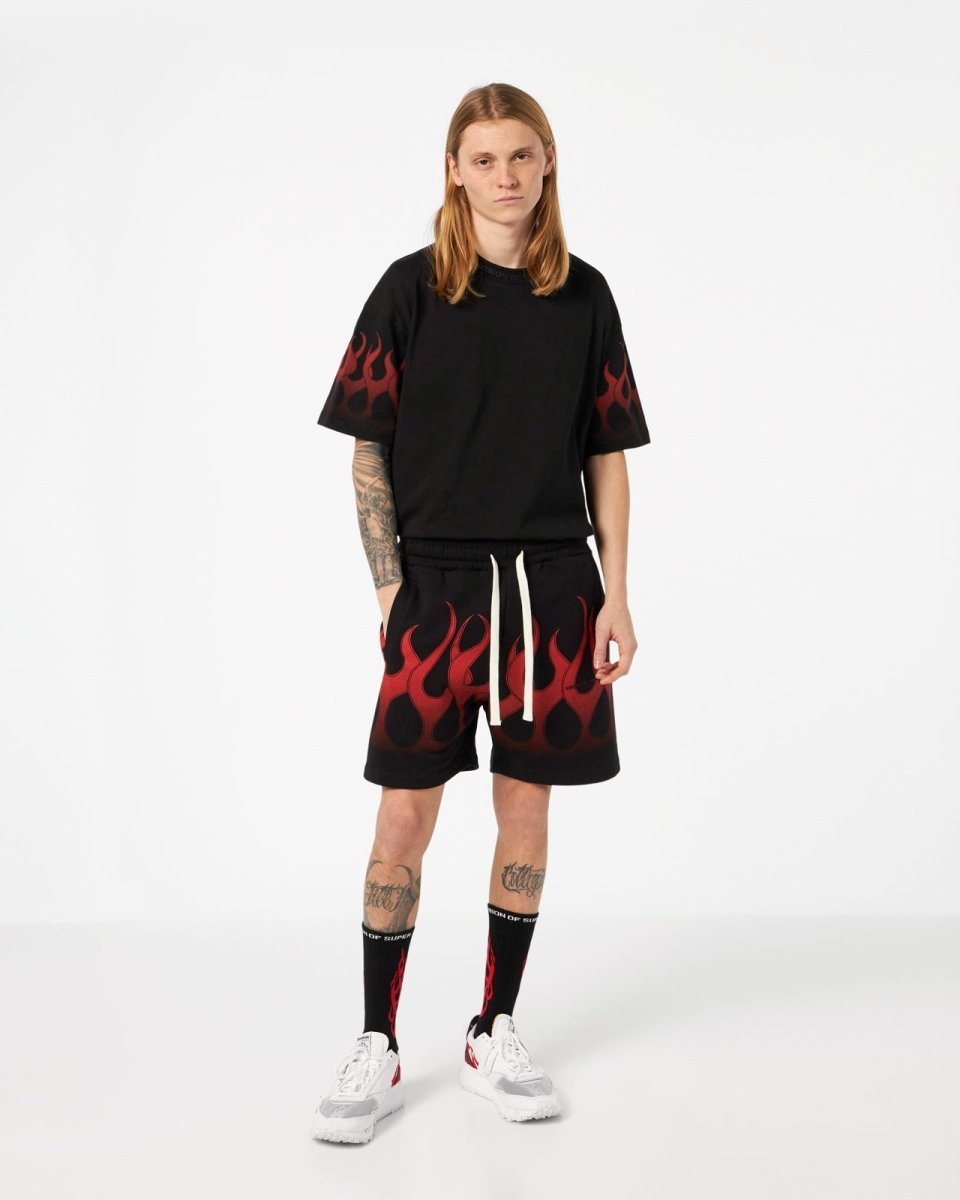 Black Shorts with Red Flames - Vision of Super