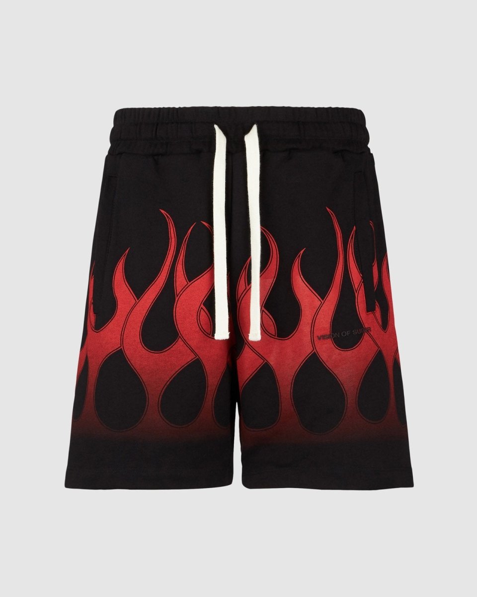 Black Shorts with Red Flames - Vision of Super