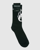 BLACK SOCKS WITH WHITE FIRE LOGO - Vision of Super