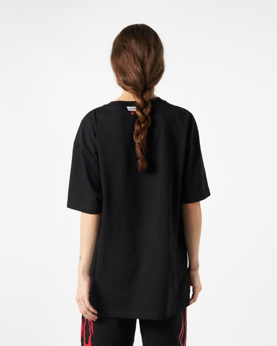 BLACK T-SHIRT WITH PUFFY PRINT