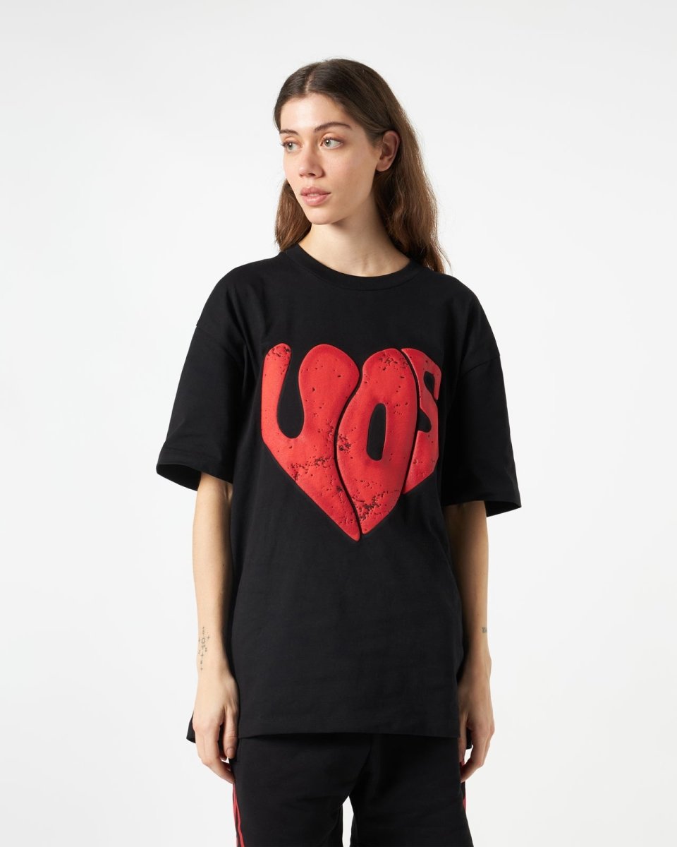 Black T-shirt with Puffy Print