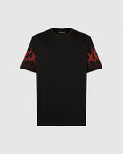 Black T-shirt with Red Flames - Vision of Super