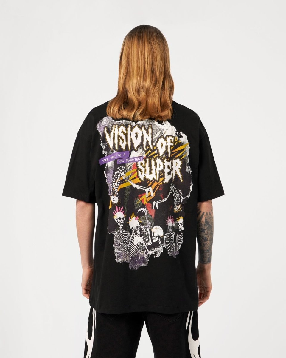 Black T-shirt with Skeleton Print