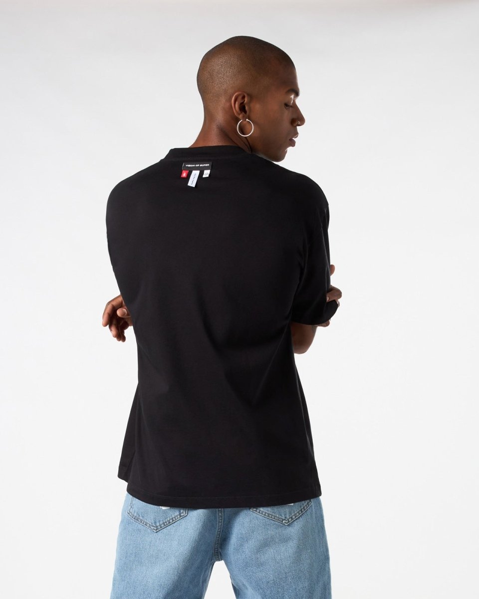 BLACK T-SHIRT WITH TIGER GRAPHICS - Vision of Super