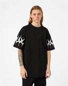 Black T-shirt with White Flames - Vision of Super