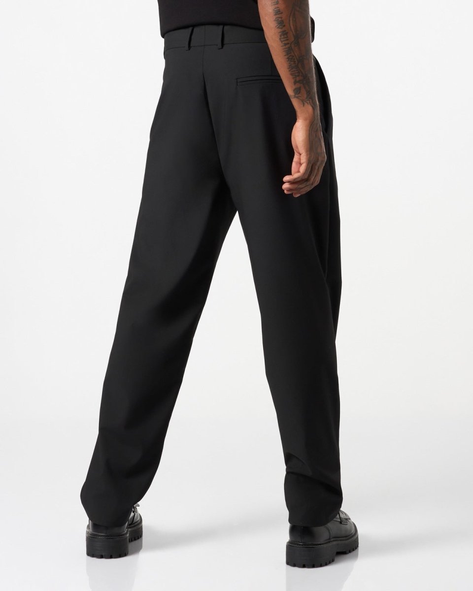 BLACK TROUSERS WITH WHITE LOGO - Vision of Super