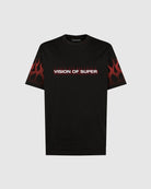 BLACK TSHIRT WITH RED FLAMES - Vision of Super