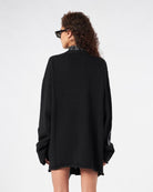 BLACK WOMAN CARDIGAN WITH WHITE FLAMES - Vision of Super