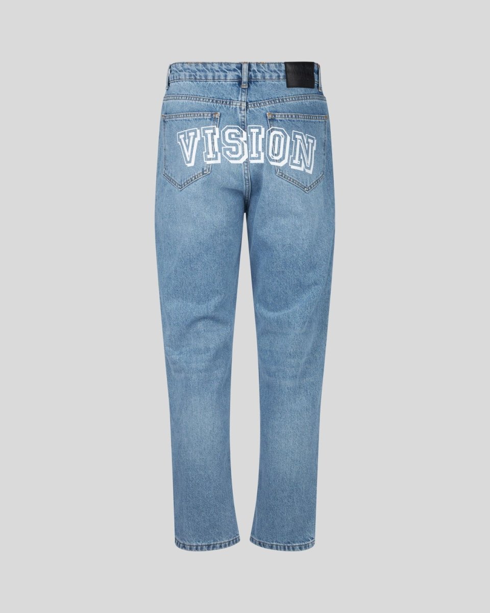 BLUE JEANS WITH WHITE LOGO - Vision of Super