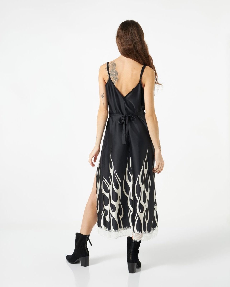 Fine Black Dress with White Flames - Vision of Super