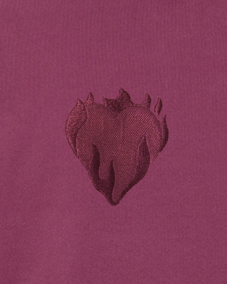 GRAPE WINE CREWNECK WITH EMBROIDERED LOGO - Vision of Super