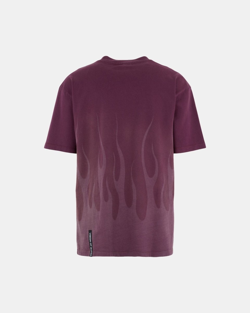 GRAPE WINE LASERED FLAMES T-SHIRT
