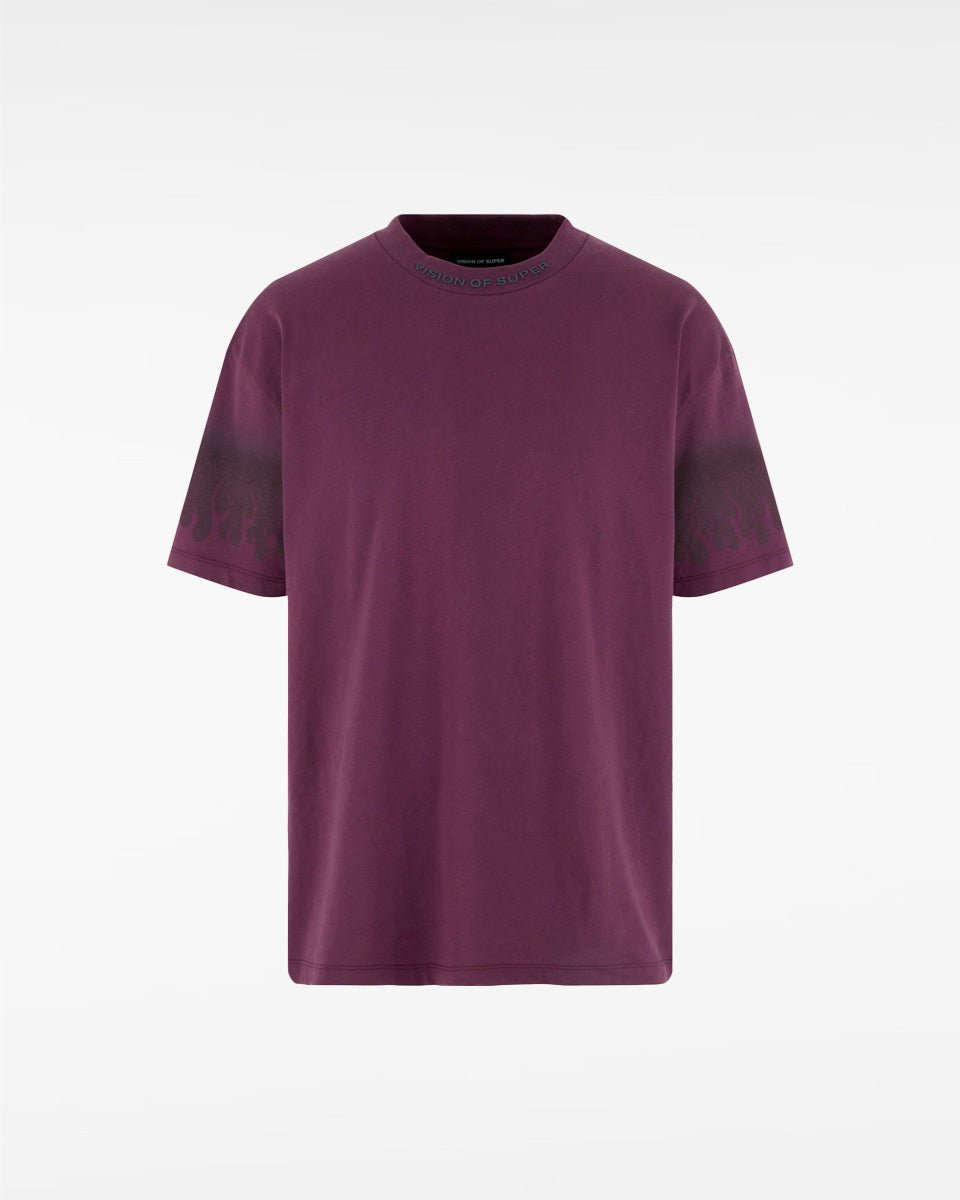 Grape wine Negative Flames T-shirt - Vision of Super