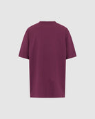 GRAPE WINE T-SHIRT WITH EMBROIDERED FLAMING HEART - Vision of Super