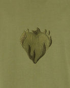 GREEN HOODIE WITH EMBROIDERED FLAMING HEART - Vision of Super