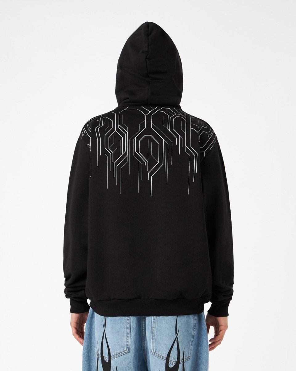 Hoodie with Geometric Flames - Vision of Super