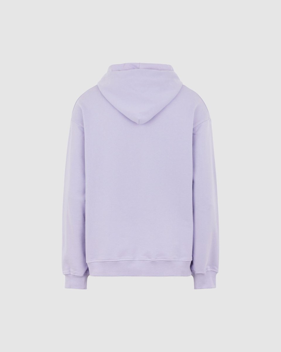 LILAC HOODIE WITH EMBROIDERED FLAMING HEART - Vision of Super