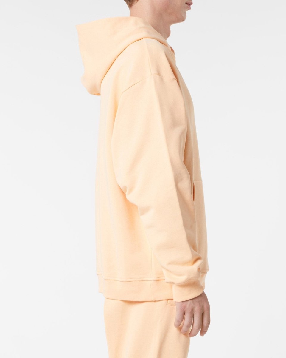 PEACH HOODIE WITH EMBROIDERED FLAMING HEART - Vision of Super