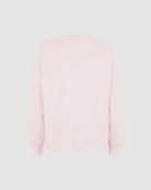 PINK CREWNECK WITH EMBROIDERED FLAMING HEART - Vision of Super