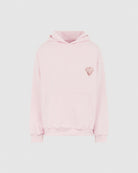 PINK HOODIE WITH EMBROIDERED FLAMING HEART - Vision of Super