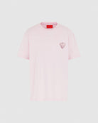 PINK T-SHIRT WITH EMBROIDERED FLAMING HEART - Vision of Super