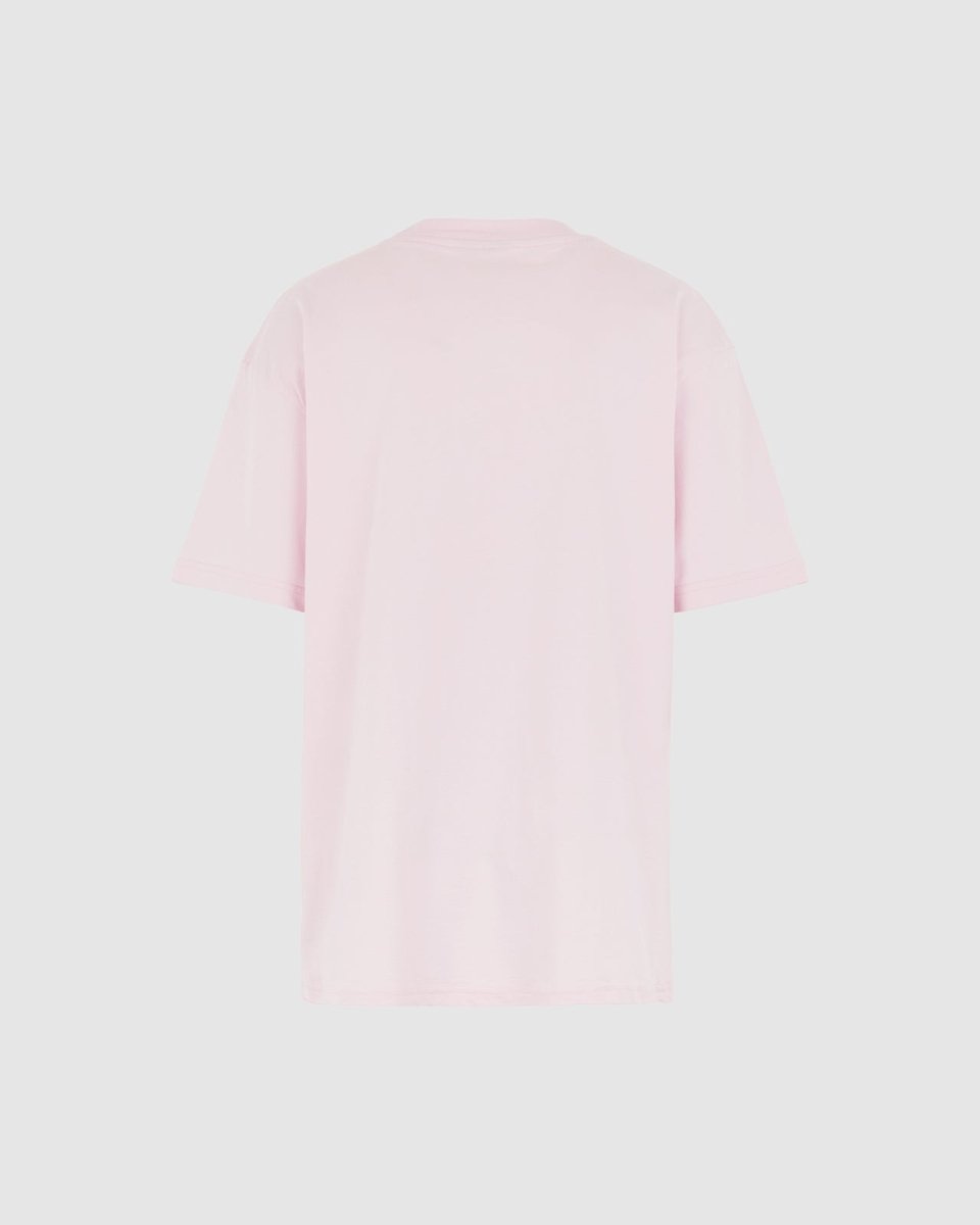 PINK T-SHIRT WITH EMBROIDERED FLAMING HEART - Vision of Super