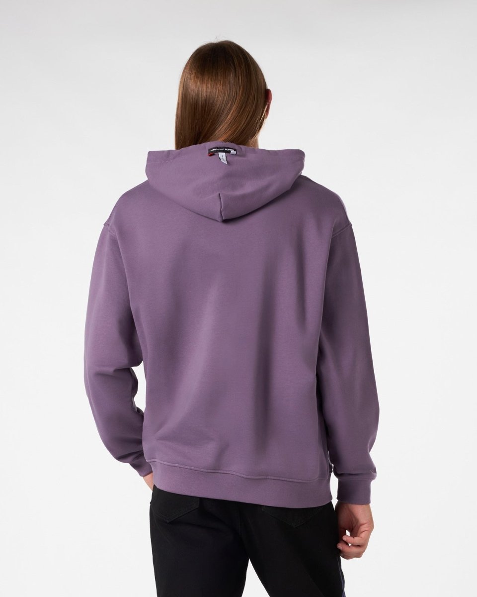 PURPLE HOODIE WITH BUTTERFLY GRAPHICS