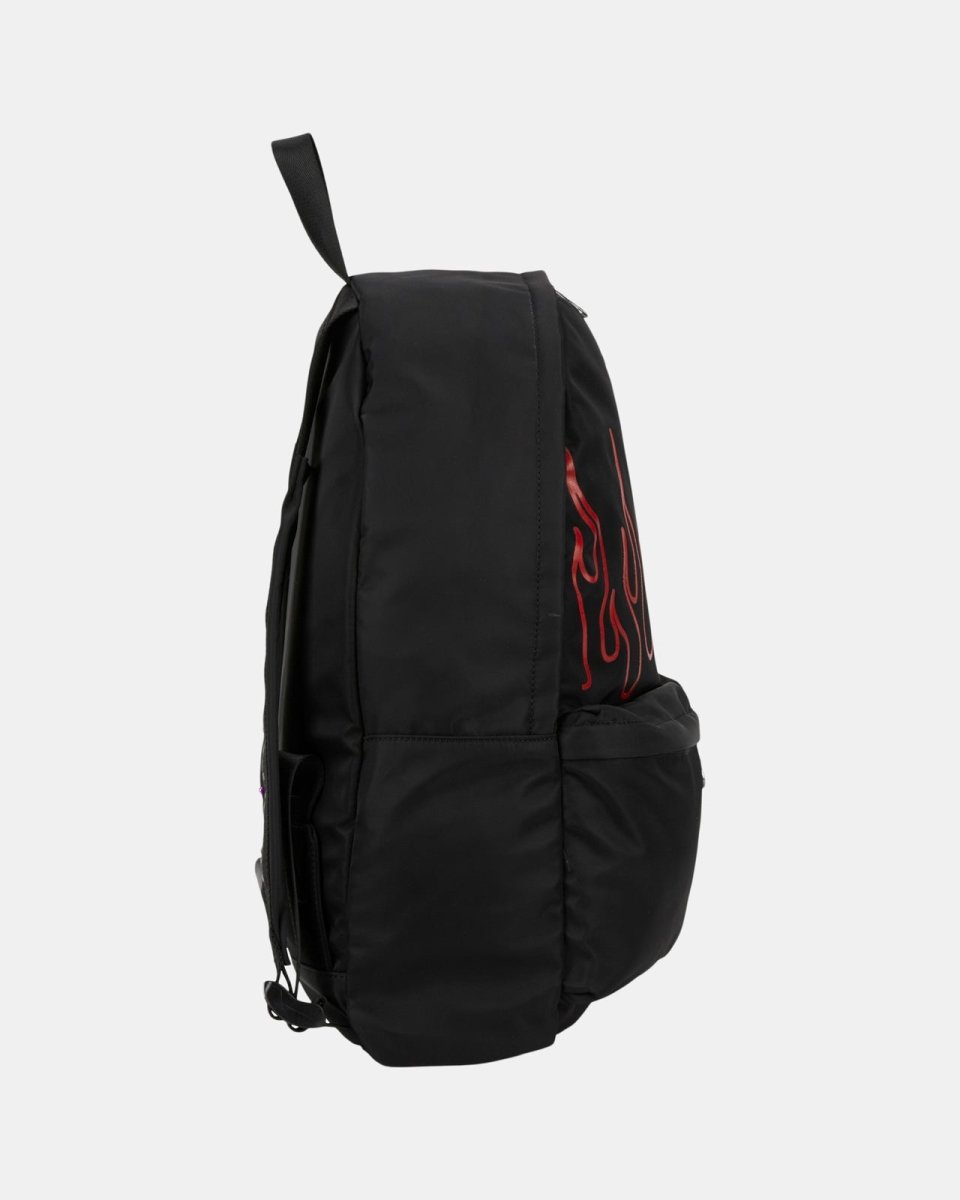 Red Brick Flames Black Backpack
