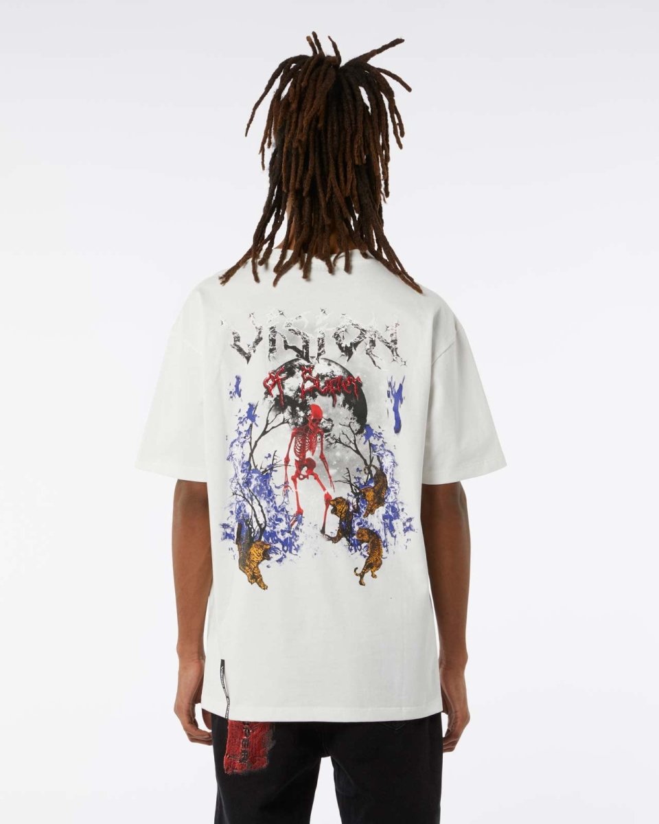 Rock Moon Print White T-shirt - Vision of Super | VOS