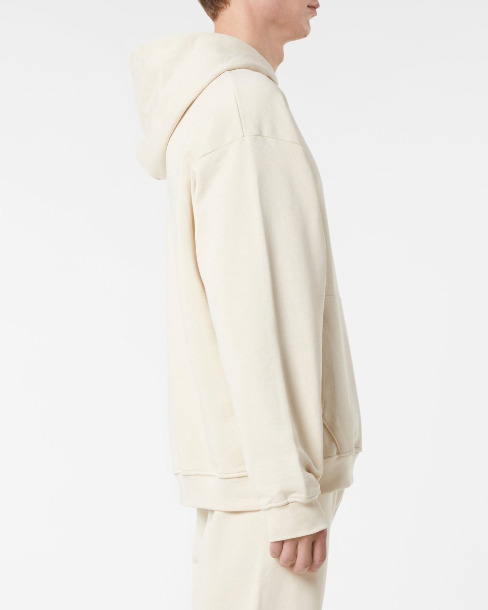 SAND HOODIE WITH EMBROIDERED FLAMING HEART