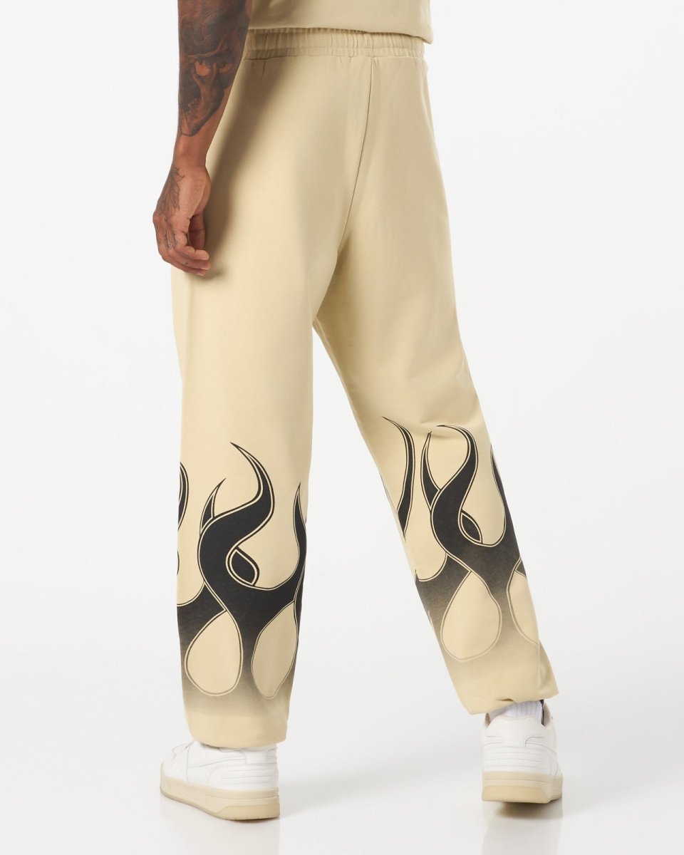 SAND PANTS WITH BLACK FLAMES - Vision of Super