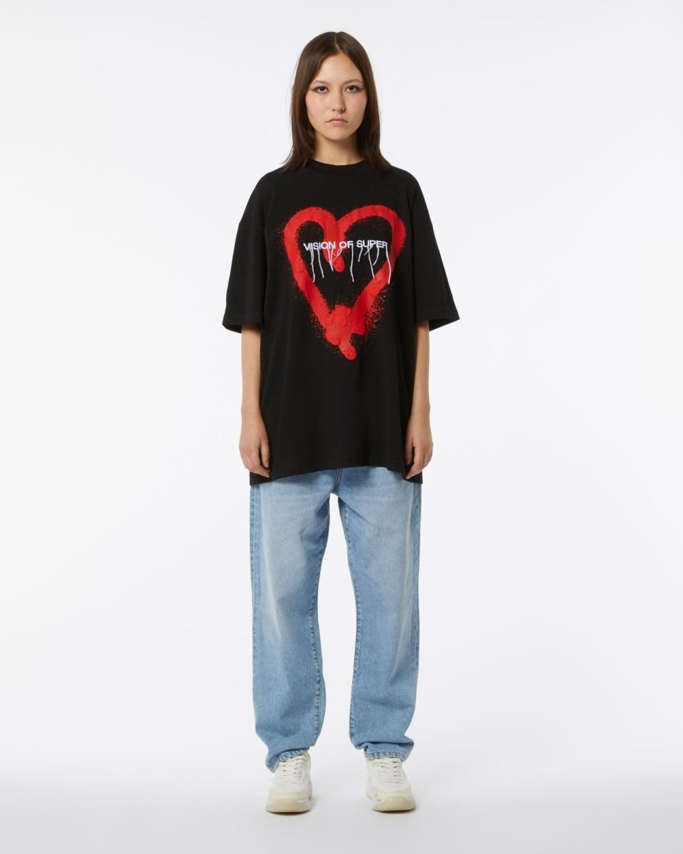 Spray Heart Black T-shirt