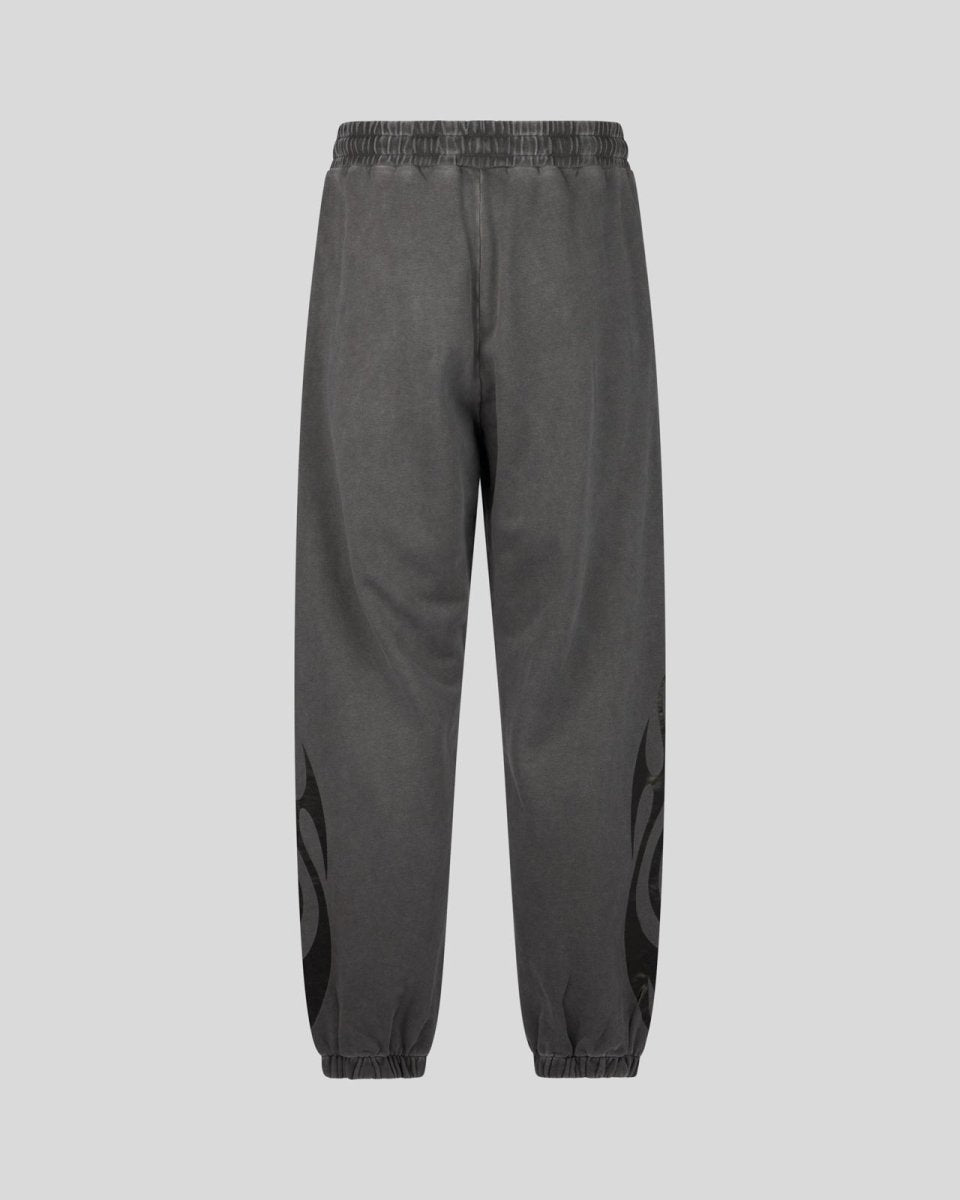 STONEWASH PANTS WITH TRIBAL BLACK FLAMES - Vision of Super
