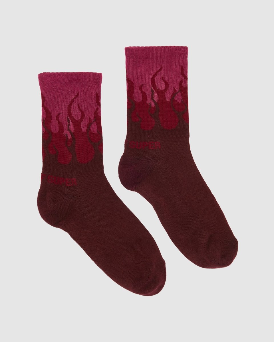 Vinaccia Red Double Flames Socks - Vision of Super