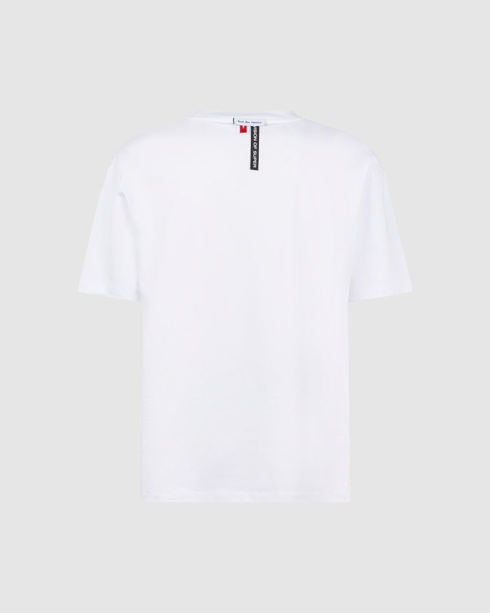 White T-shirt with Puffy Print - Vision of Super